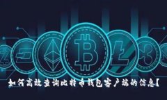 如何高效查询比特币钱包客户端的信息？